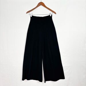 Riley Radar Black Ponte Knit Wide Leg Pant Cropped Size 3 Medium